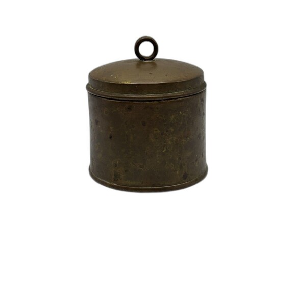 Vintage Brass Humidor Or Match Safe. Heco A Mano Chile Which Means Handmade - Picture 14 of 14